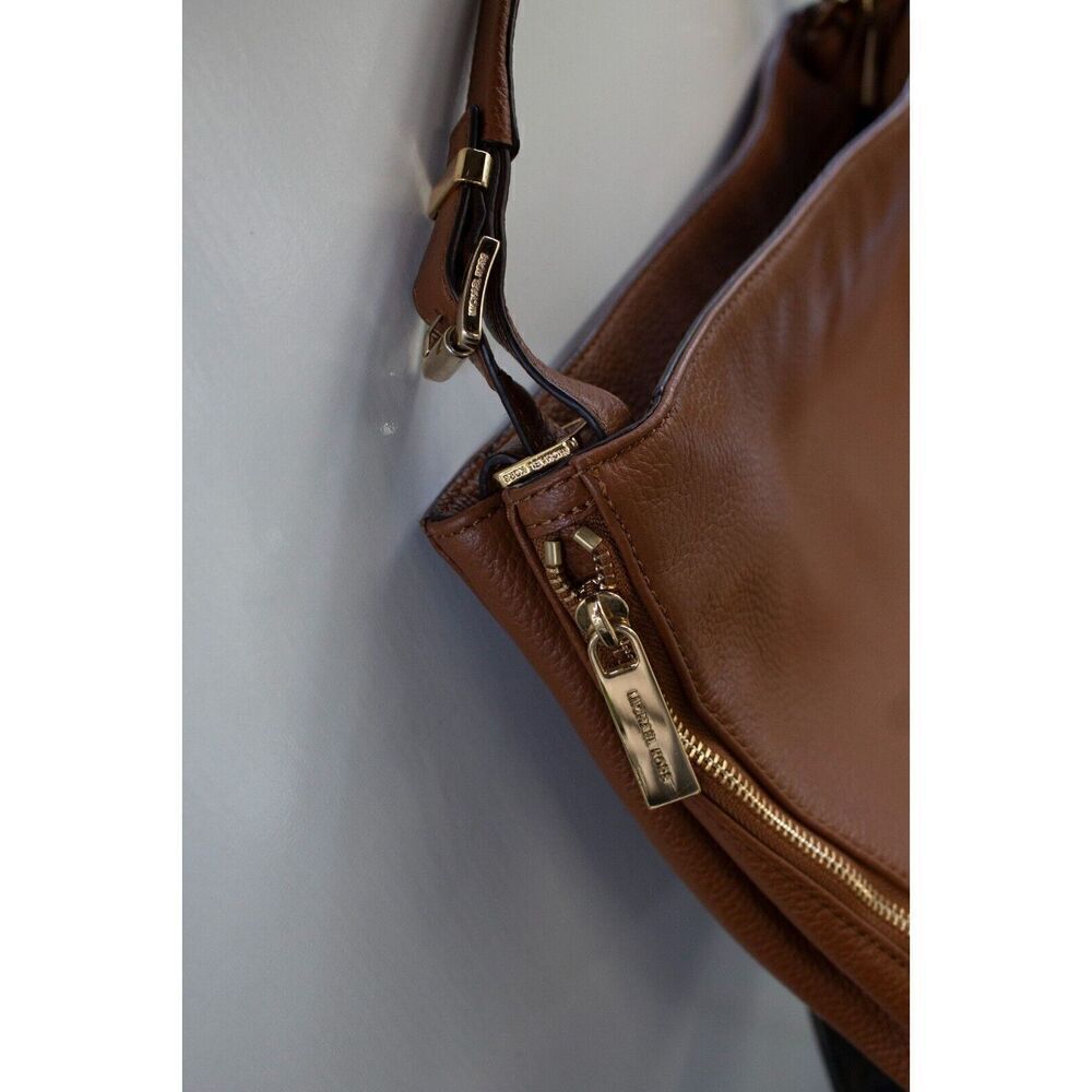 MICHAEL KORS Essex Pebble Leather Large Convertible Shoulder Bag Hobo Brown - Picture 16 of 16